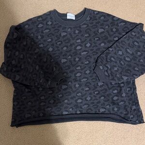 Bloom + POP Charcoal animal print Patterned sweatshirt
